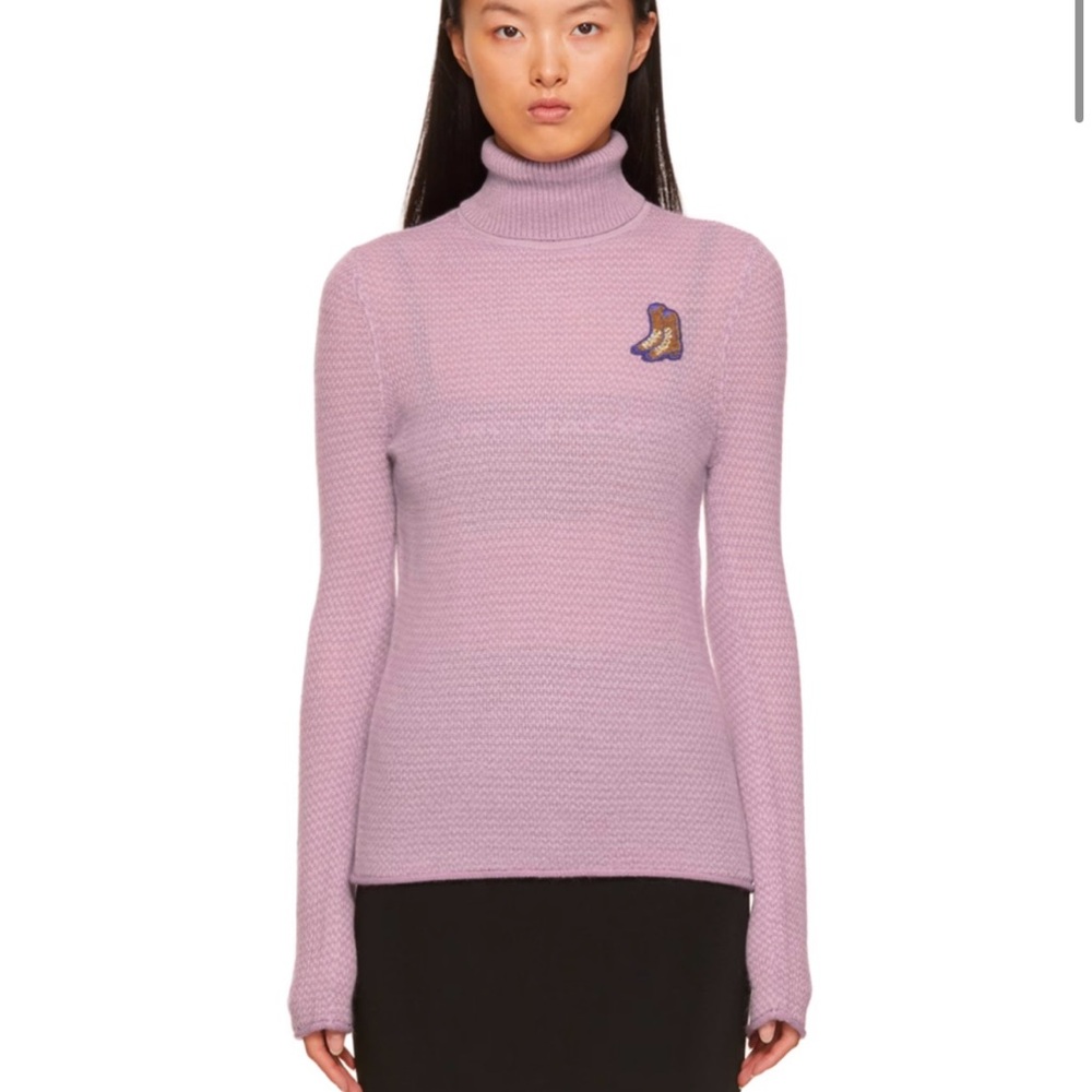 MARC JACOBS Purple 'The Tuckstitch Turtleneck' Sweater Sz S